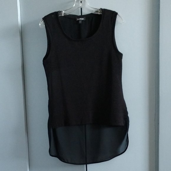 bebe Tops - Bebe L High Low Sleeveless Top Black
